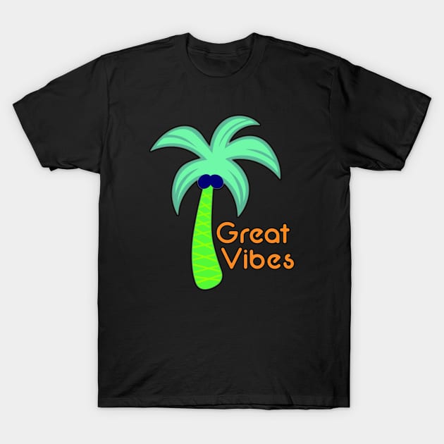 Neon Good Vibes T-Shirt by mynameisliana